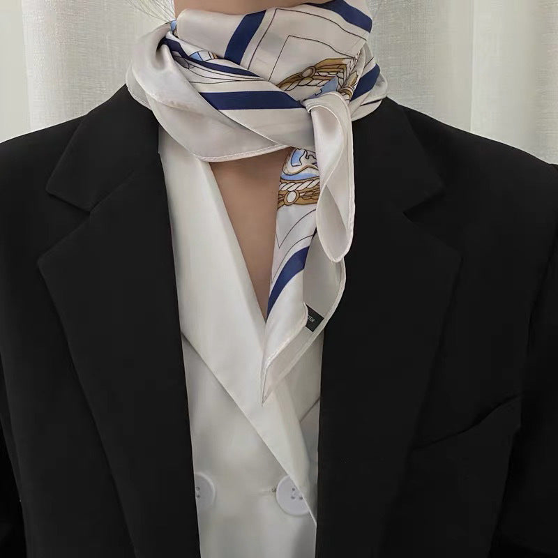Instagram Spring/Summer Fashion Animal Cartoon Print Small Square Scarf Silk Scarf Women's Scarf eprolo