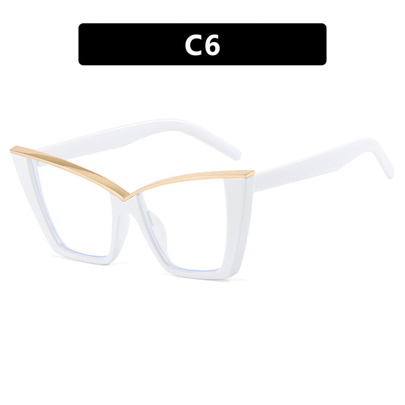 lunettes: lunettes de soleil Oeil de chat cadre miroir plat, cadre de lunettes personnalisé, cadre de lunettes anti-lumière bleue eprolo
