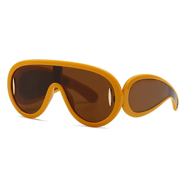 lunettes de soleil à monture surdimensionnée en forme de grenouille, lunettes de mode eprolo