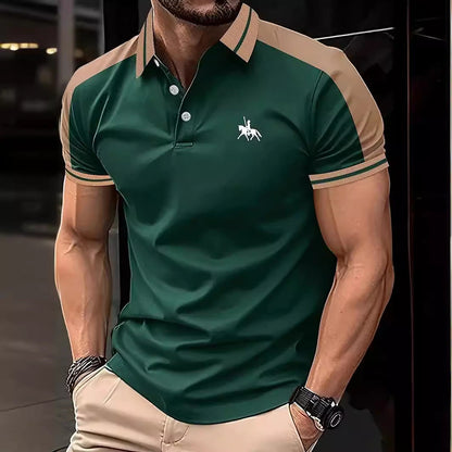 Casual printed lapel short sleeved polo shirt eprolo