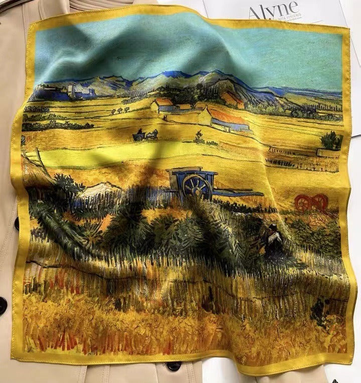 Small scarf versatile temperament mulberry silk small square scarf multifunctional headband scarf eprolo