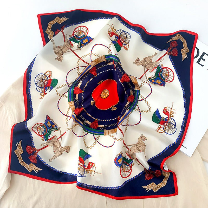 Carriage Silk Warm Scarf Fashionable Decoration Square Four Seasons Universal Scarf eprolo
