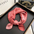Small square scarf, mulberry silk flower, Hangzhou silk scarf, versatile in spring and autumn eprolo