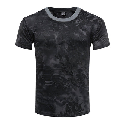 Outdoor camouflage clothing short sleeved men's summer quick drying sports T-shirt outdoor physical training clothing tactical T-shirt eprolo