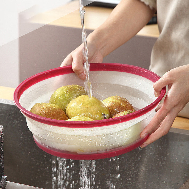 ustensiles de cuisine: couvercle pliable pour micro-ondes, couvercle d'assiette pliable, passoire fruits et légumes, panier de lavage, outils de cuisine - le sable vert