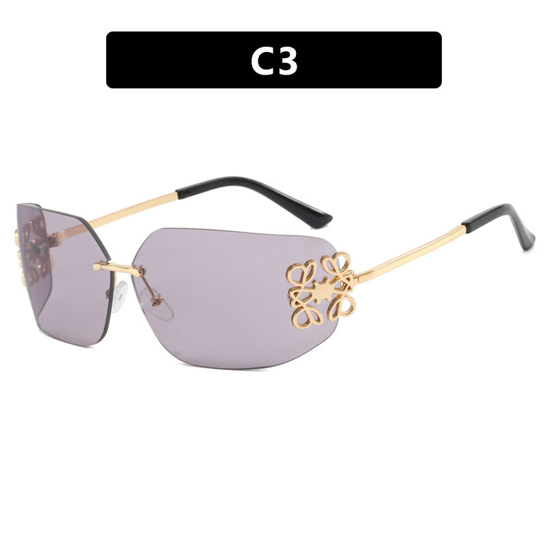 lunettes de soleil sans monture à bords coupés eprolo