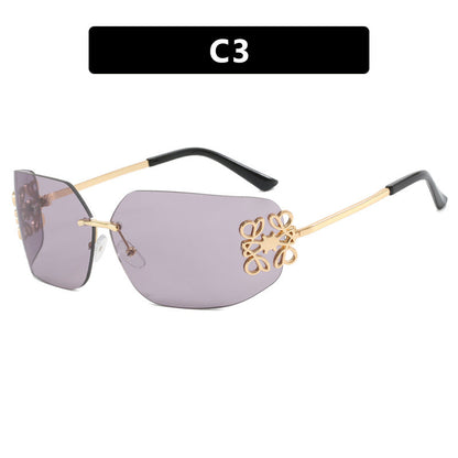 lunettes de soleil sans monture à bords coupés eprolo