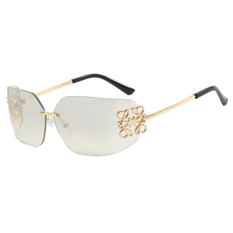 lunettes de soleil sans monture à bords coupés eprolo