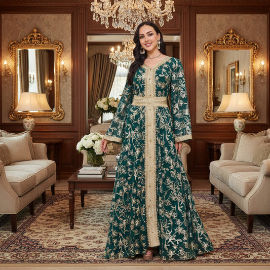 Dress with floral patterns and hot stamping fashionable robe eprolo