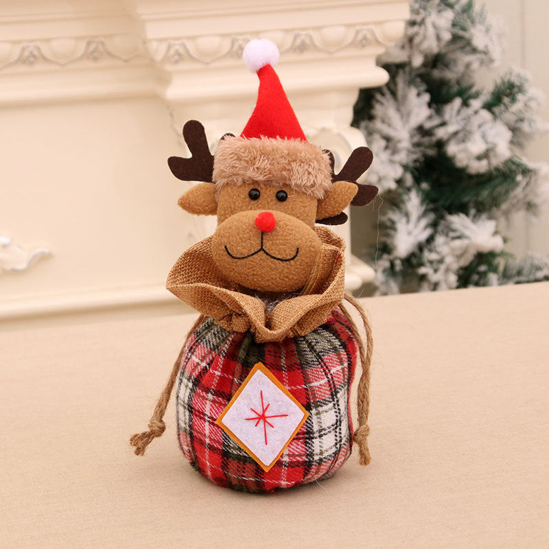 nouveau sac cadeau de Noel pour enfants, sac en laine tricotée, sac en forme de pomme, sac cadeau pour la veille de Noel - le sable vert