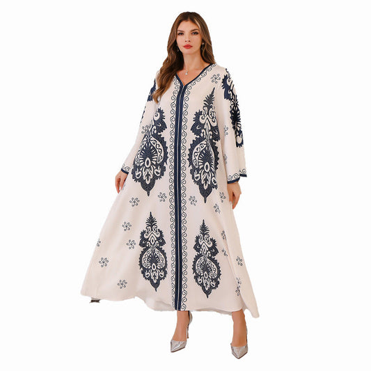 Middle Eastern Muslim Long Dress Dubai Turkish Sequined Large Robe Wholesale eprolo