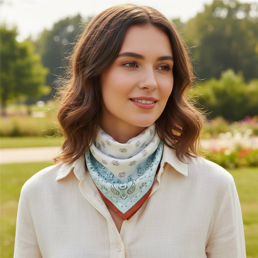 Cashew Scarf Women's Square Scarf Fashion Colored Versatile Scarf 70cm Neck Decoration Bundle eprolo