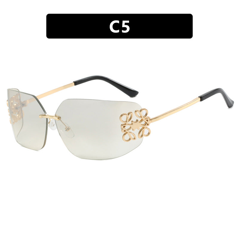 lunettes de soleil sans monture à bords coupés eprolo