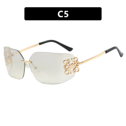 lunettes de soleil sans monture à bords coupés eprolo