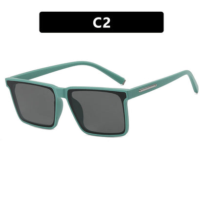Square sunglasses, trendy big face, new sunglasses with UV protection, simple photography, high-end feel, sunglasses eprolo