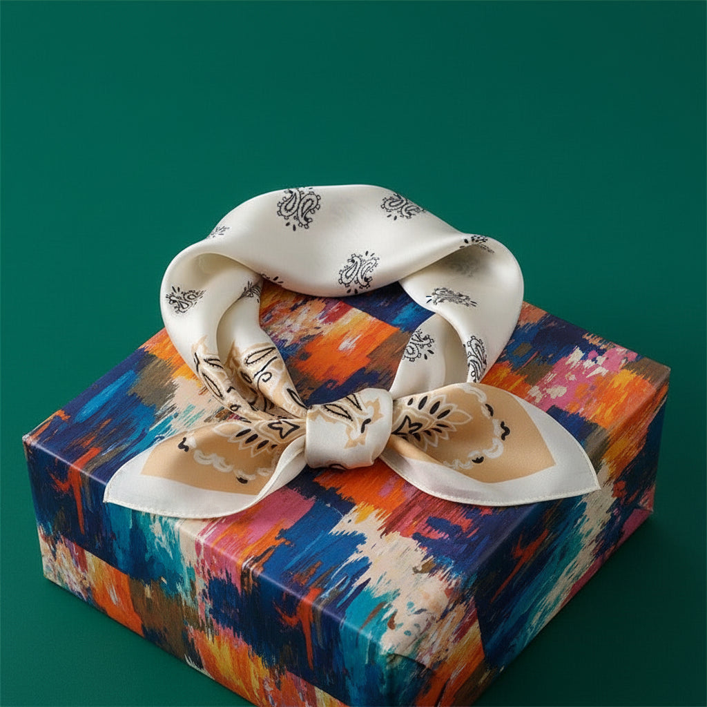 Cashew Scarf Women's Square Scarf Fashion Colored Versatile Scarf 70cm Neck Decoration Bundle eprolo