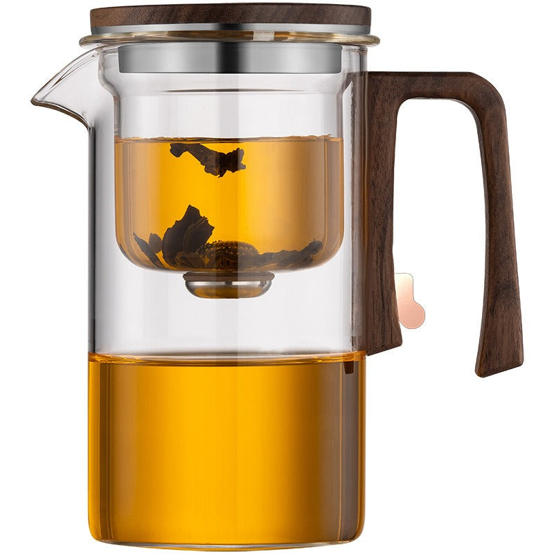 Xiaoman Waist new rodless elegant cup, one click magnetic suction filter glass tea pot, automatic tea separation tea cup