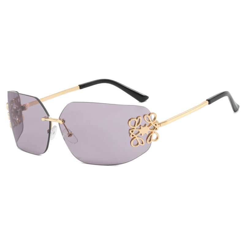 lunettes de soleil sans monture à bords coupés eprolo