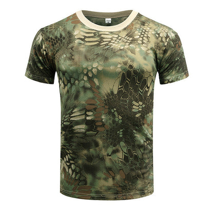 Outdoor camouflage clothing short sleeved men's summer quick drying sports T-shirt outdoor physical training clothing tactical T-shirt eprolo