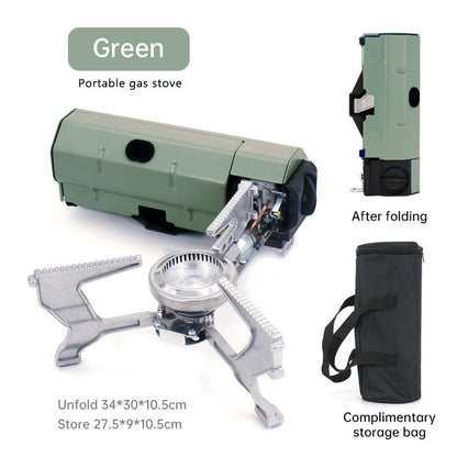 ustensiles et accessoires de cuisine: cuisinière à gaz portable, cuisinière pliable, cuisinière de camping, carte de réservoir de gaz domestique cuisinière magnétique coupe-vent - le sable vert