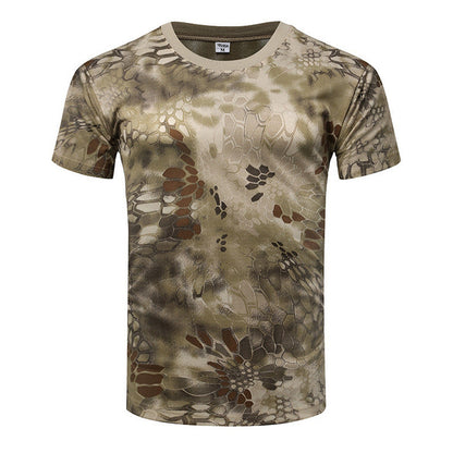Outdoor camouflage clothing short sleeved men's summer quick drying sports T-shirt outdoor physical training clothing tactical T-shirt eprolo