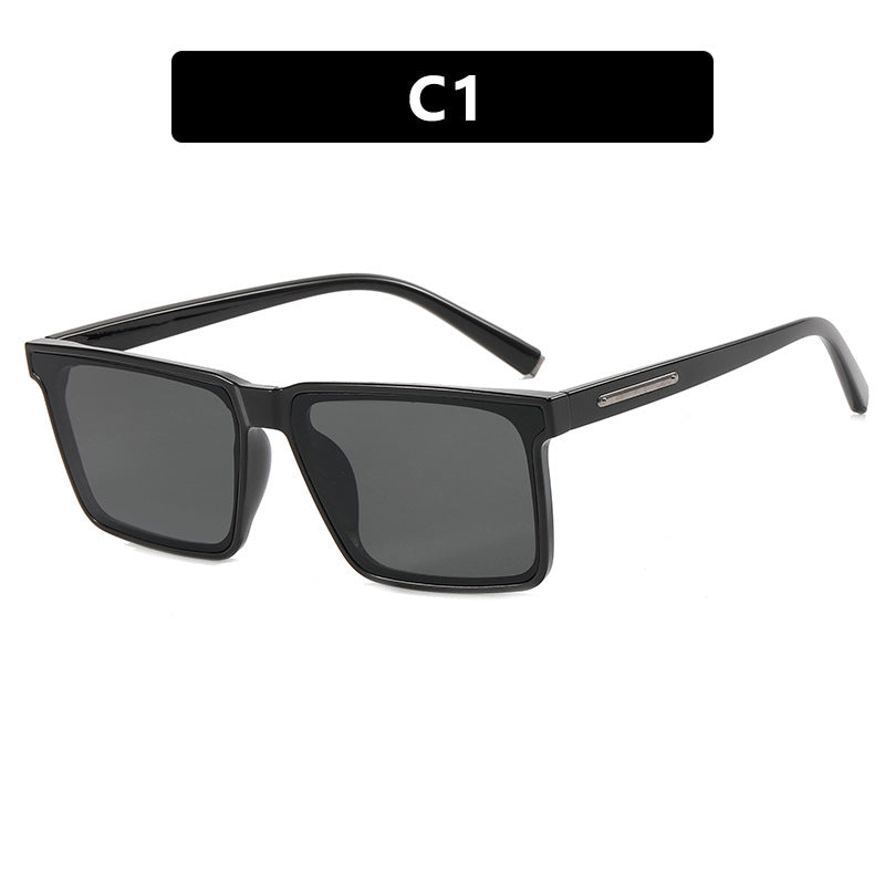 Square sunglasses, trendy big face, new sunglasses with UV protection, simple photography, high-end feel, sunglasses eprolo