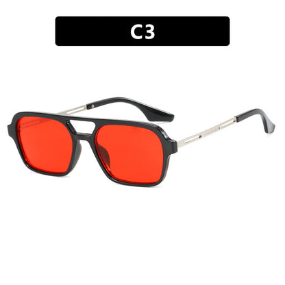 Pilot's Double Beam Sunglasses 2024 New Retro Box Sunglasses Instagram Internet Celebrity Personalized Sunglasses eprolo