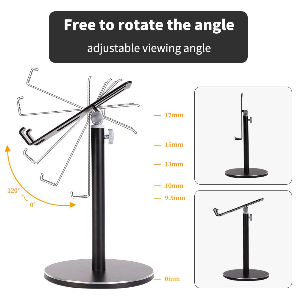 électronique support, support de téléphone réglable en hauteur et en angle, support de tablette et téléphone portable en aluminium