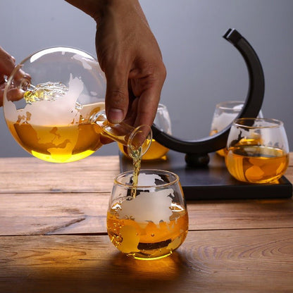 ensemble de carafe globe créative - le sable vert