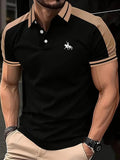 Casual printed lapel short sleeved polo shirt eprolo