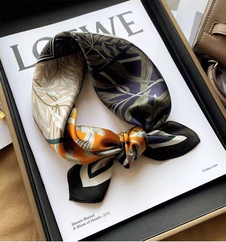 Small scarf versatile temperament mulberry silk small square scarf multifunctional headband scarf eprolo