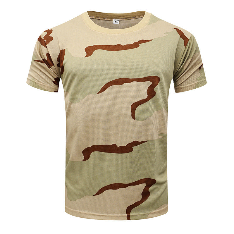 Outdoor camouflage clothing short sleeved men's summer quick drying sports T-shirt outdoor physical training clothing tactical T-shirt eprolo