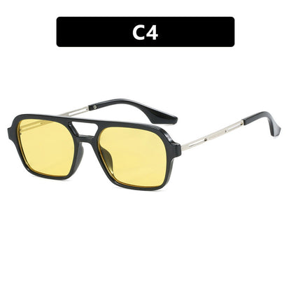 Pilot's Double Beam Sunglasses 2024 New Retro Box Sunglasses Instagram Internet Celebrity Personalized Sunglasses eprolo