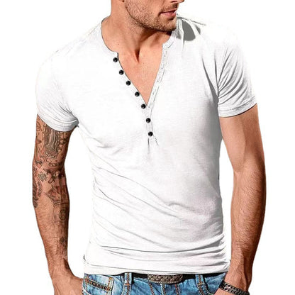 Henry round neck short sleeved T-shirt slim fit sports base shirt top eprolo