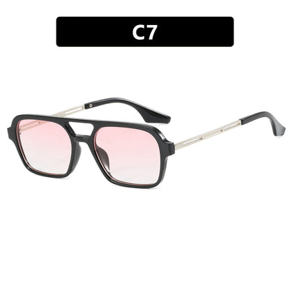 Pilot's Double Beam Sunglasses 2024 New Retro Box Sunglasses Instagram Internet Celebrity Personalized Sunglasses eprolo
