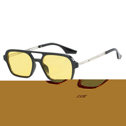 Pilot's Double Beam Sunglasses 2024 New Retro Box Sunglasses Instagram Internet Celebrity Personalized Sunglasses eprolo