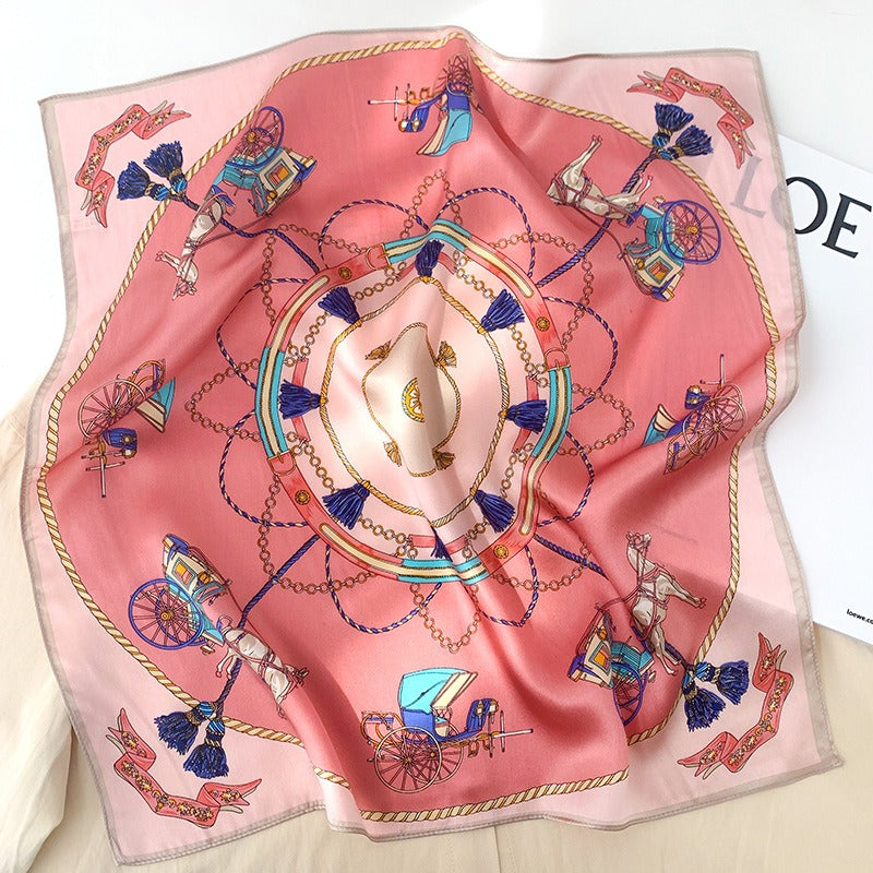 Carriage Silk Warm Scarf Fashionable Decoration Square Four Seasons Universal Scarf eprolo