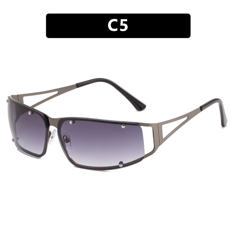 lunettes de soleil Y2K en métal pour femme eprolo