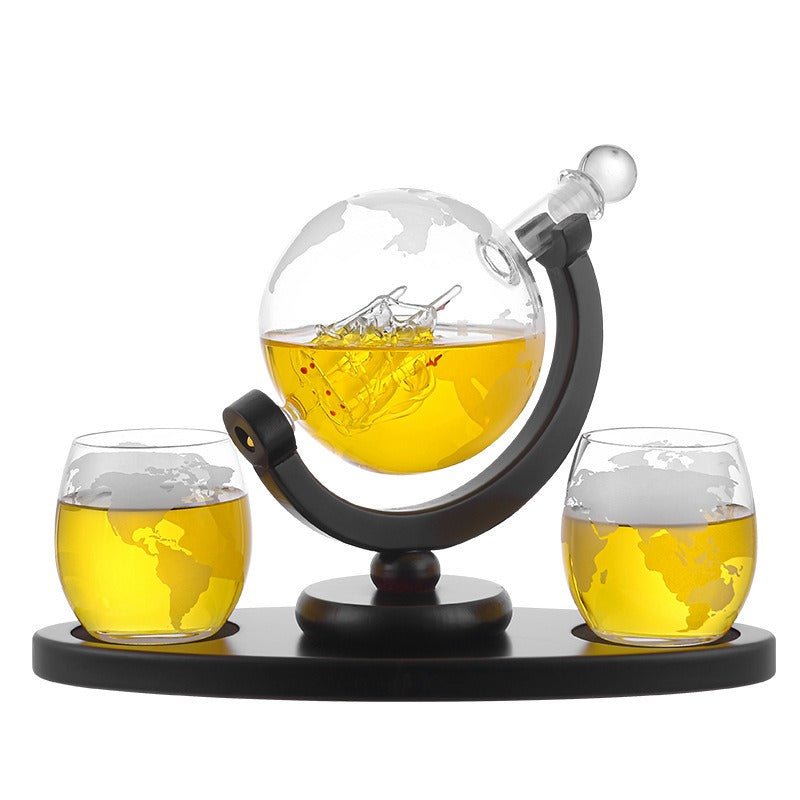 ensemble de carafe globe créative - le sable vert