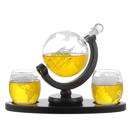 ensemble de carafe globe créative - le sable vert