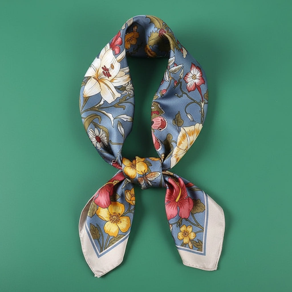foulard carré en soie pour femme eprolo