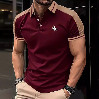 Casual printed lapel short sleeved polo shirt eprolo