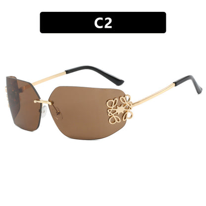 lunettes de soleil sans monture à bords coupés eprolo