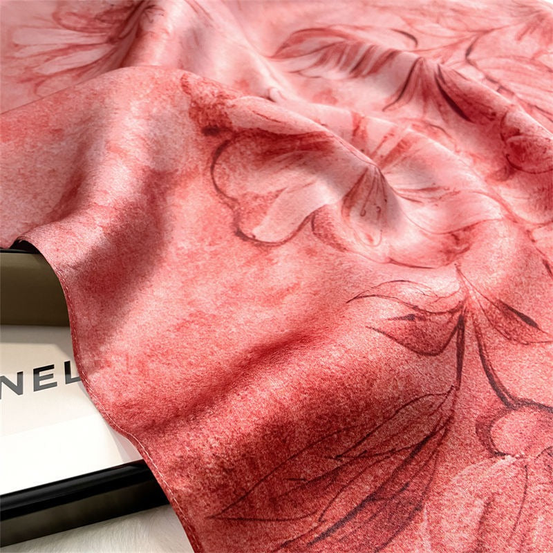 Small square scarf, mulberry silk flower, Hangzhou silk scarf, versatile in spring and autumn eprolo