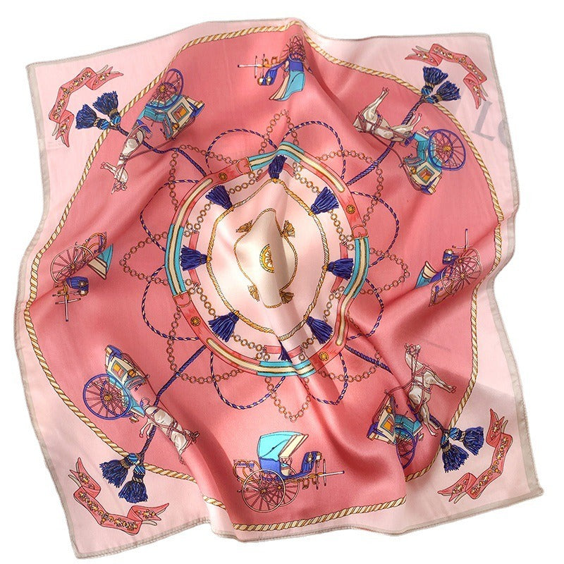 Carriage Silk Warm Scarf Fashionable Decoration Square Four Seasons Universal Scarf eprolo