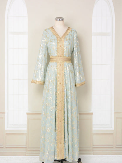 Dress with floral patterns and hot stamping fashionable robe eprolo