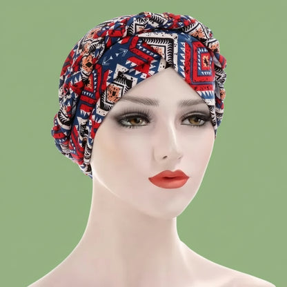 Muslim Women Silk Braid Pre tied Turban Hat Headscarf Cancer Chemo Beanie Cap Headwear Head Wrap Hair Accessories eprolo