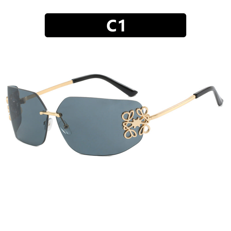 lunettes de soleil sans monture à bords coupés eprolo