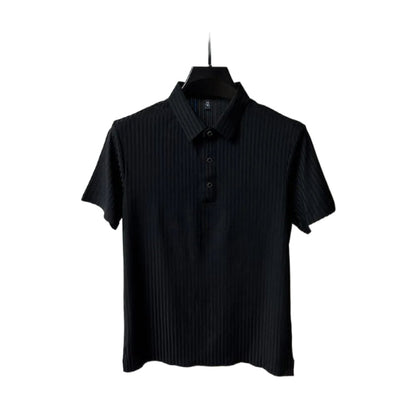 Polo shirt collar striped men's sports polo shirt top eprolo