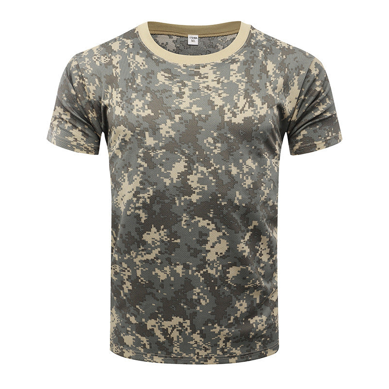 Outdoor camouflage clothing short sleeved men's summer quick drying sports T-shirt outdoor physical training clothing tactical T-shirt eprolo